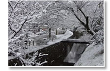京の底冷え対策 イメージ　雪