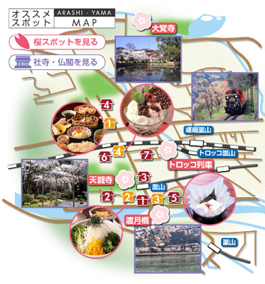 嵐山おすすめスポットMAP