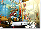 日本三大船神事のうちのひとつ「ホーランエンヤ」の模型。前回は平成９年に行われた