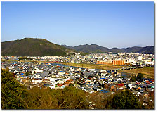 白鷺山の展望台から見た龍野