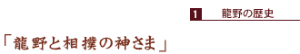 龍野の歴史　「龍野と相撲の神さま」