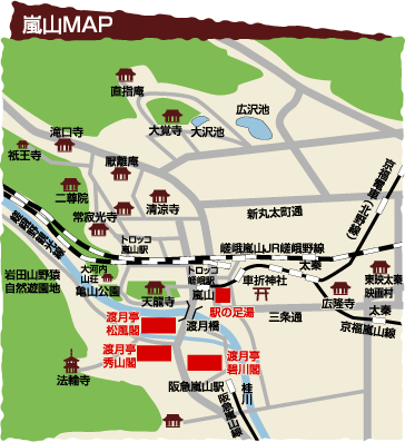 嵐山map