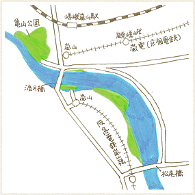 亀山公園（京都府立嵐山公園・亀山地区周辺お花見マップ）