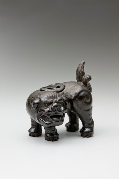 五代 宗入 黒樂獅子香炉