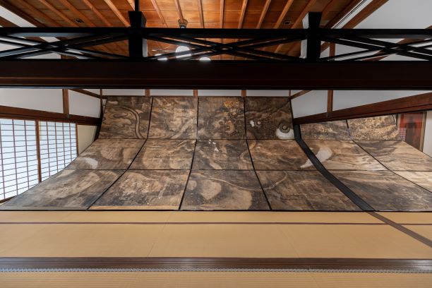 天龍寺　大方丈　旧「雲龍図」特別公開　鈴木松年画伯筆