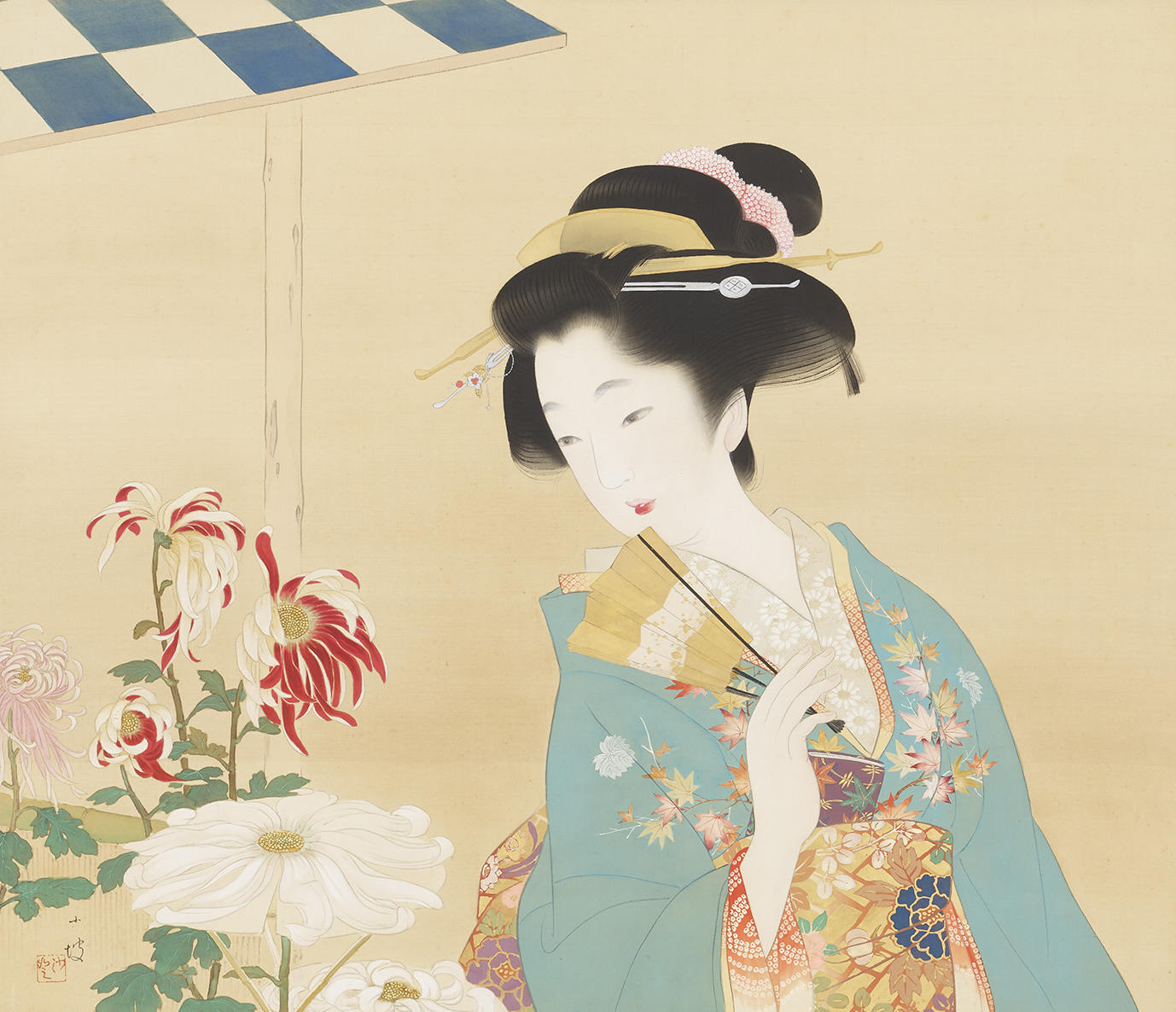 伊藤小坡「観菊」（前期）