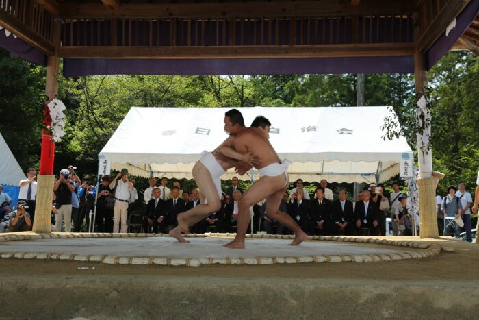 大原野神社　御田刈祭　神相撲