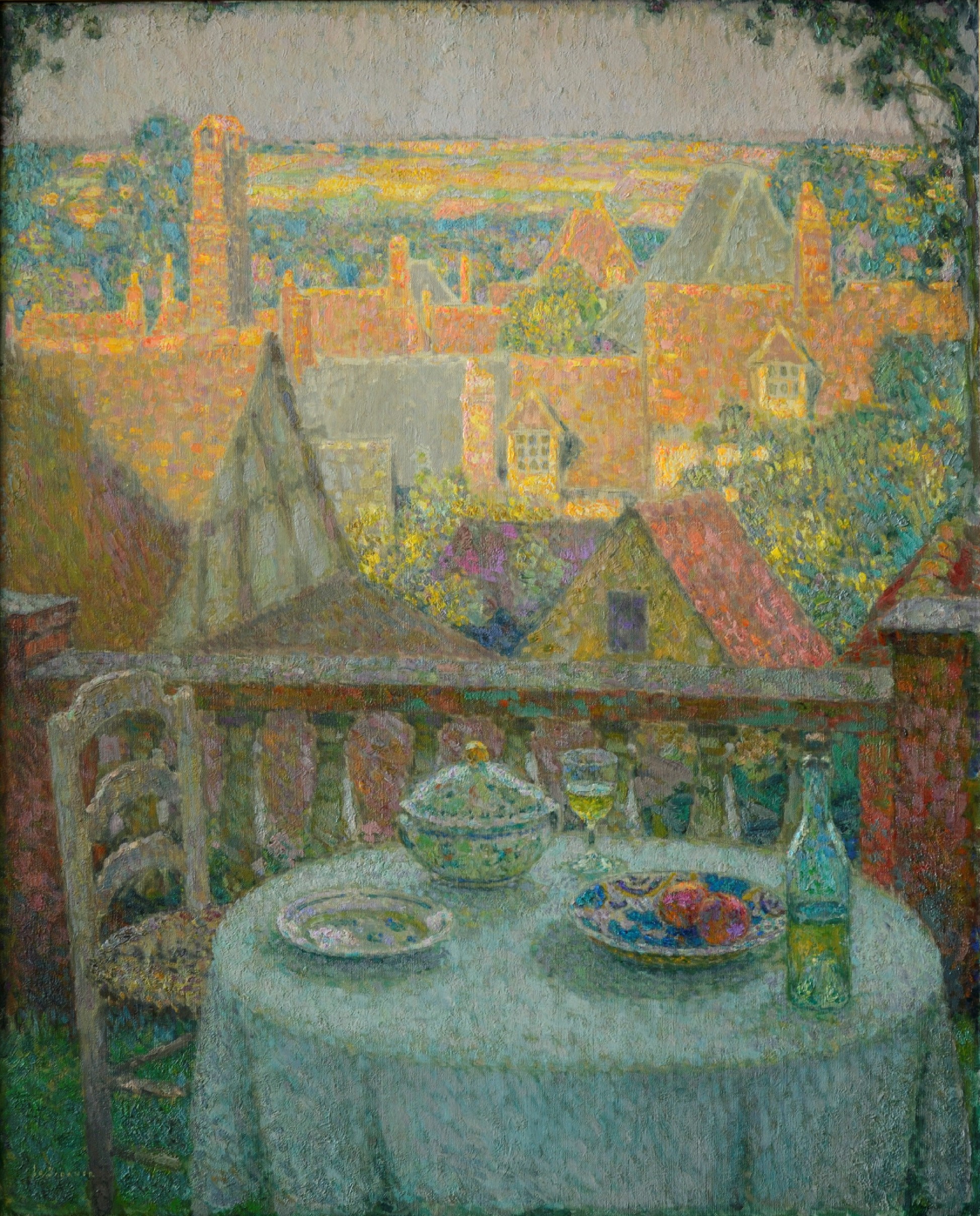 アンリ・ル・シダネル《ジェルブロワ、テラスの食卓》1930年、フランス、個人蔵 ©Luc Paris