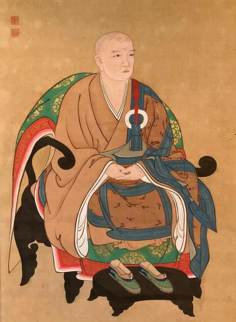 無外如大頂相　梅荘顕常賛　維明周奎筆　一幅　江戸時代　眞如寺蔵（部分）（展示期間：II期）