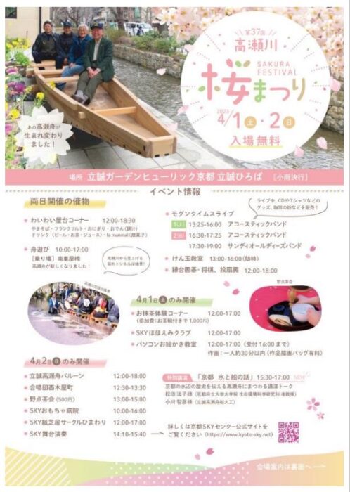 トーク「京都 水と船の話」　出演：松田法子、小川智彦