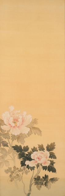 菱田春草《朝之牡丹》1906年　水野美術館蔵