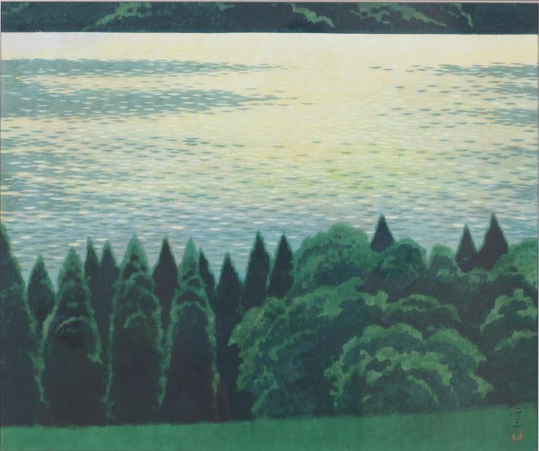 奥村厚一《湖光》1960 年代 鉄斎堂蔵