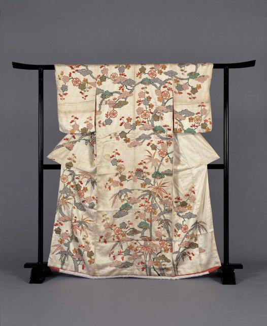 小袖　松竹梅吉祥模様 江戸時代中期