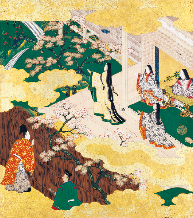  重要文化財　源氏物語画帖　若紫　土佐光吉・長次郎筆　安土桃山～江戸時代・17世紀　 京都国立博物館蔵　（通期展示、帖替あり＜この場面は前期展示＞）［京都会場のみに出品］