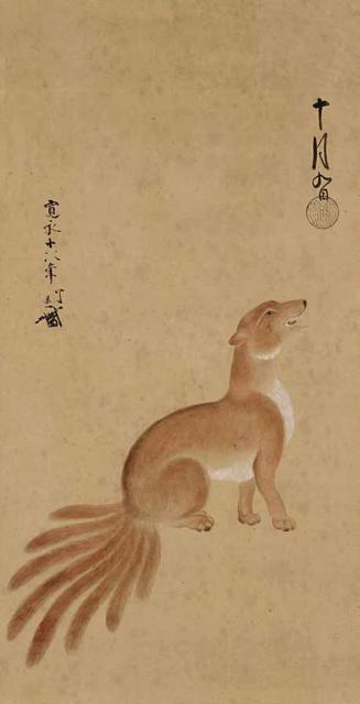 八尾狐図　狩野探幽筆　京都国立博物館