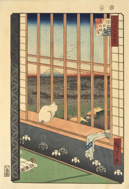 歌川広重「名所江戸百景　浅草田圃酉の町詣」渡邊木版美術画舖蔵