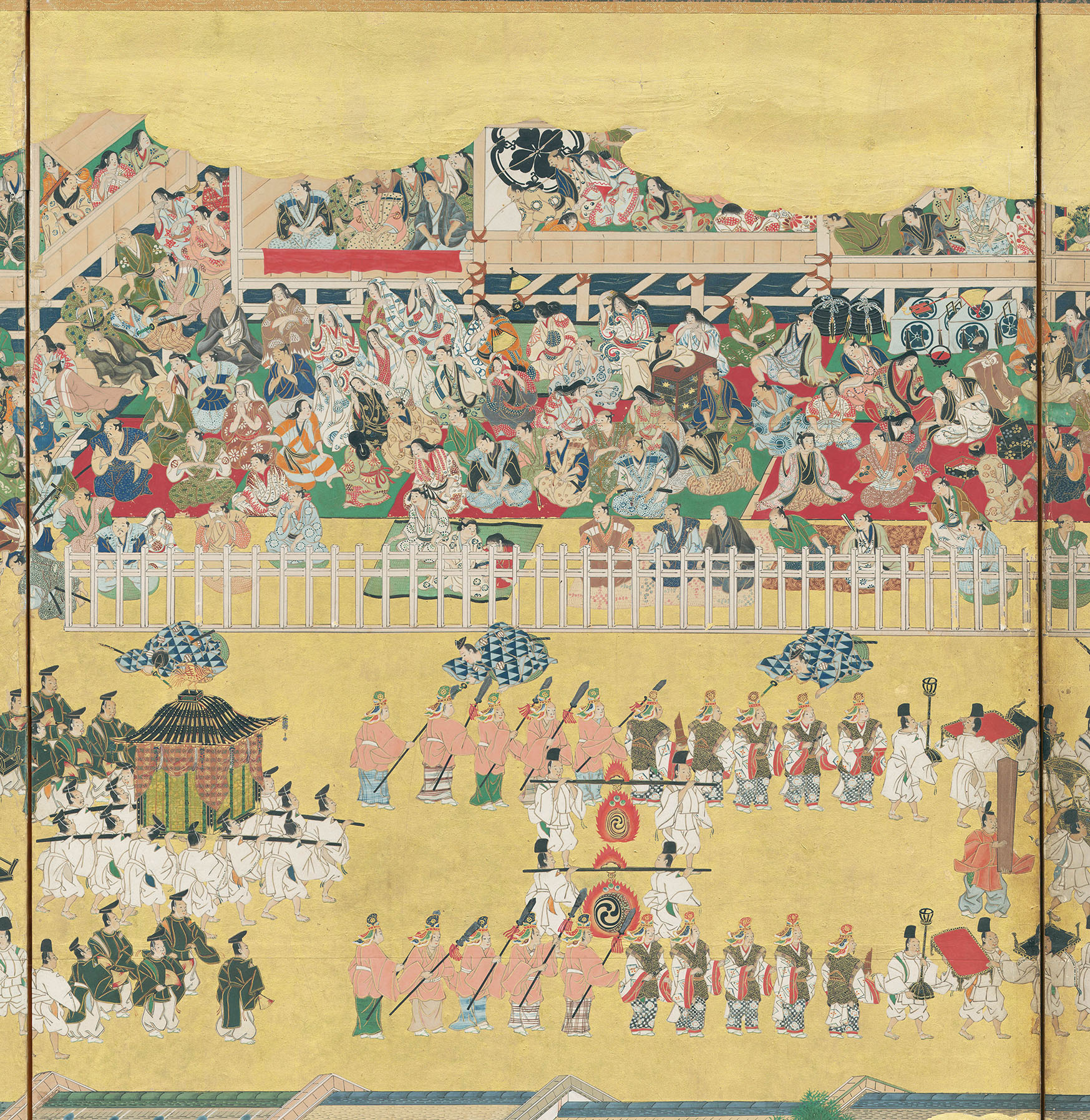 「二条城行幸図屏風」部分 江戸時代（京都市指定文化財 泉屋博古館蔵）