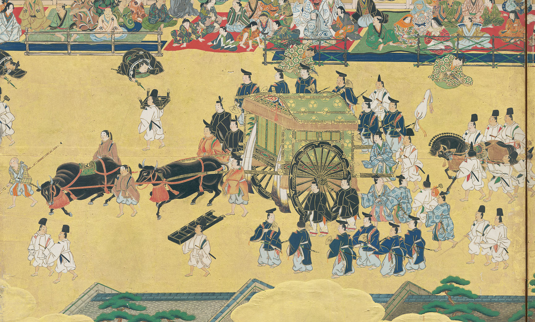 「二条城行幸図屏風」部分 江戸時代（京都市指定文化財 泉屋博古館蔵）